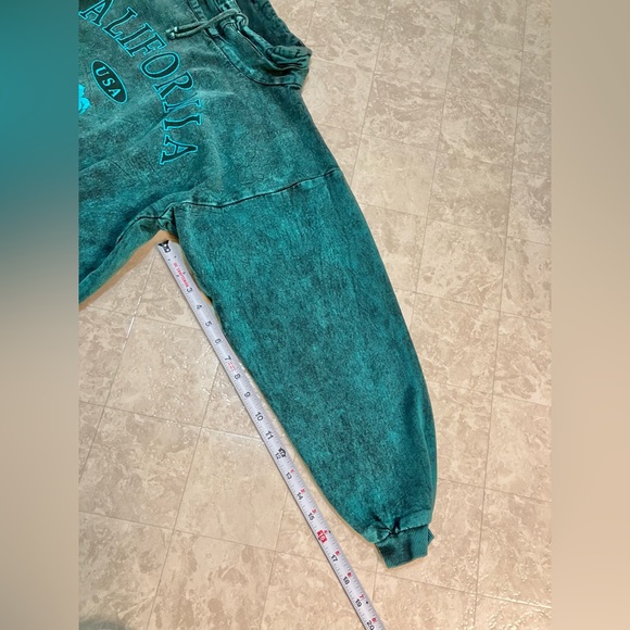 1980s Phoenix Sportswear Sweatshirt Unisex S/M Green Acid Wash California USA - Picture 14 of 15